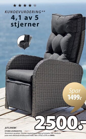 JYSK STORD LOUNGESTOL tilbud