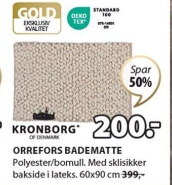 JYSK ORREFORS BADEMATTE tilbud