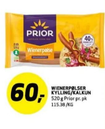 Bunnpris Prior wienerpølser tilbud