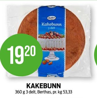 Kiwi Berthas kakebunn tilbud