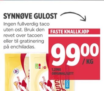 Meny Synnøve finden revet ost tilbud