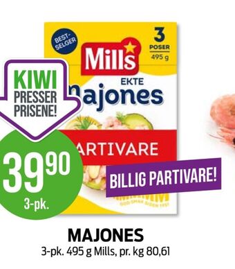 Kiwi Mills majones tilbud