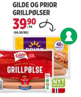 Meny Gilde grillpølser tilbud