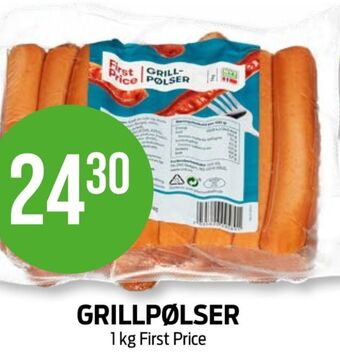 Kiwi First price grillpølser tilbud