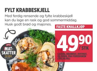 Meny Ukjent krabbeskjell tilbud