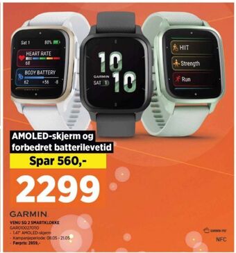 POWER Garmin smartwatch tilbud