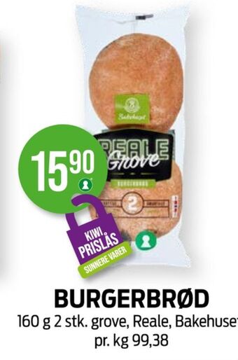 Kiwi Bakehuset hamburgerbrød tilbud