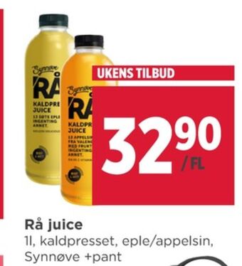 Meny Rå juice tilbud