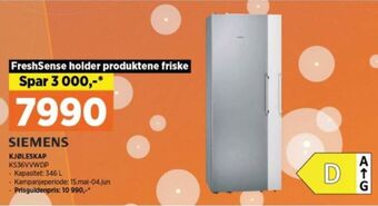 POWER Siemens kjøleskap tilbud