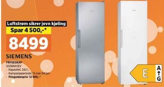 POWER Siemens fryseskap tilbud