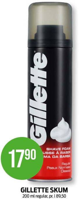 Kiwi Gillette barberskum tilbud