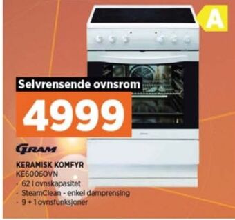 POWER Gram komfyr tilbud
