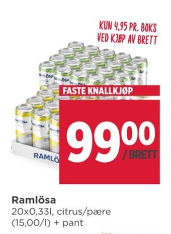Meny Ramlösa mineralvann tilbud