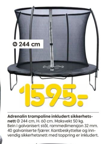 Rusta Adrenalin advanced trampoline tilbud