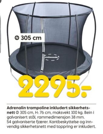 Rusta Adrenalin advanced trampoline tilbud