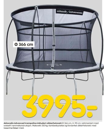 Rusta Adrenalin advanced trampoline tilbud