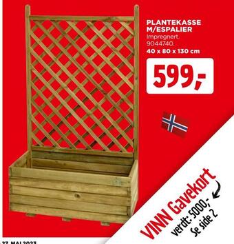 Plantekasse m/espalier
