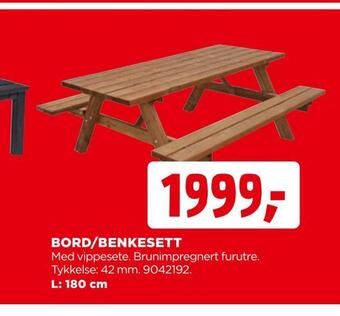 jem & fix Bord/benkesett tilbud