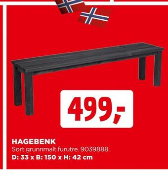 jem & fix Hagebenk tilbud