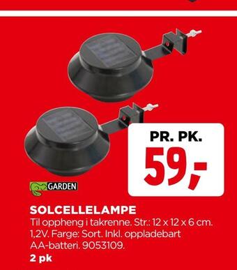 jem & fix Solcellelampe tilbud
