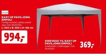 jem & fix Easy up paviljong empoli tilbud