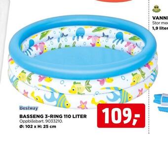 jem & fix Basseng 3-ring 110 liter tilbud