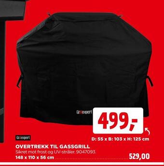 jem & fix Overtrekk til gassgrill tilbud