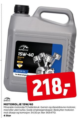 jem & fix Motorolje 15w/40 tilbud