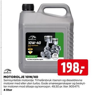 jem & fix Motorolje 10w/40 tilbud