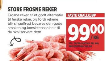 Meny STORE FROSNE REKER tilbud