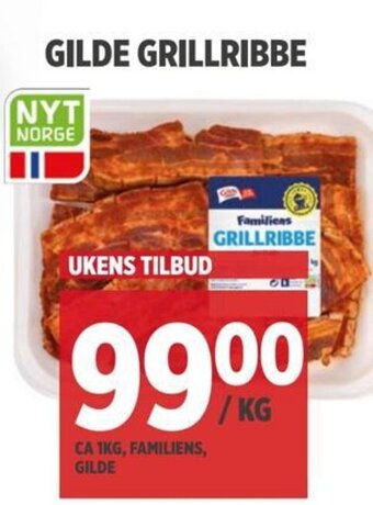 Meny GILDE GRILLRIBBE tilbud