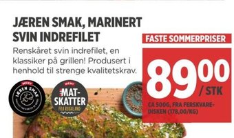Meny JÆREN SMAK, MARINERT SVIN INDREFILET tilbud