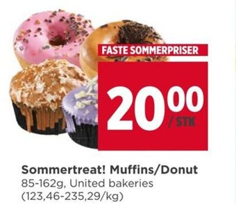 Meny Sommertreat! Muffins/Donut tilbud