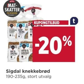 Meny Sigdal knekkebrød tilbud