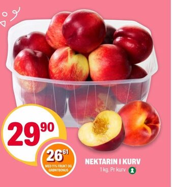 Coop Extra NEKTARIN I KURV tilbud