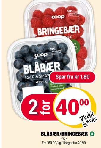 Coop Extra BLÅBÆR/BRINGEBÆR tilbud