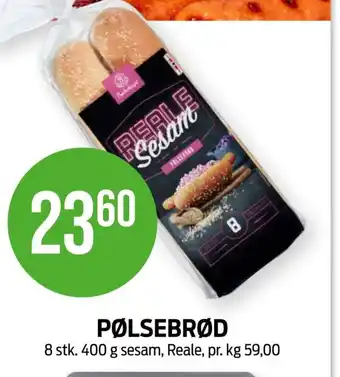 Kiwi PØLSEBRØD 8 stk. 400 g sesam tilbud