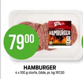 Kiwi HAMBURGER 4 x 100 g storfe, Gilde tilbud