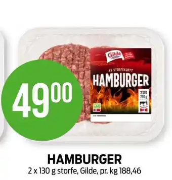 Kiwi HAMBURGER 2 x 130 g storfe, Gilde tilbud