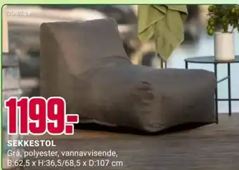 Europris SEKKESTOL tilbud