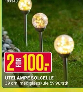 Europris UTELAMPE SOLCELLE tilbud