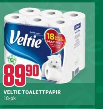 Europris VELTIE TOALETTPAPIR tilbud