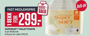Europris SUPERSOFT TOALETTPAPIR tilbud