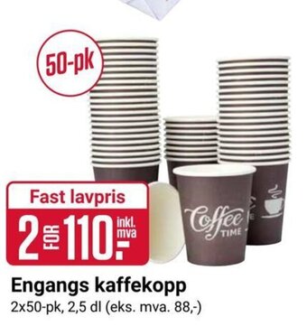 Europris Engangs kaffekopp tilbud