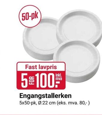 Europris Engangstallerken tilbud