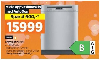 POWER Miele OPPVASKMASKIN G7113SCUCLST tilbud