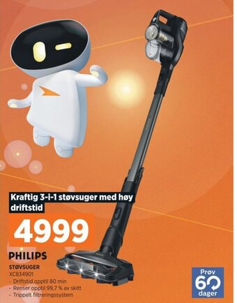 POWER PHILIPS STØVSUGER tilbud