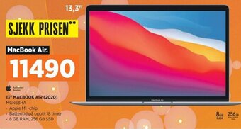 POWER 13" MACBOOK AIR (2020) MGN63HA tilbud