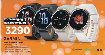 POWER GARMIN. VENU 2 SMARTKLOKKE tilbud