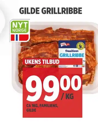 Meny Gilde grillribbe tilbud